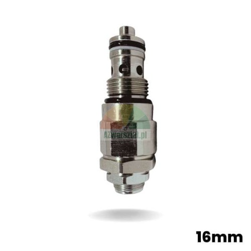 Hydraulisches Druckbegrenzungsventil 16mm mit 19mm Gewinde, silbernes Patronenventil aus Metall.