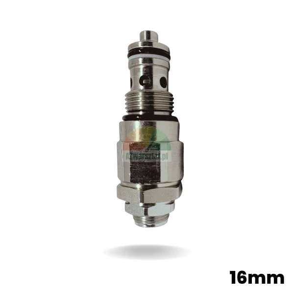 Hydraulisches Druckbegrenzungsventil 16mm mit 19mm Gewinde, silbernes Patronenventil aus Metall.