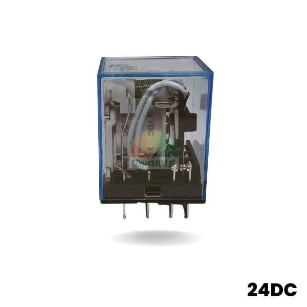 Hilfs- und Leistungsrelais 24V DC im transparenten blauen Gehäuse