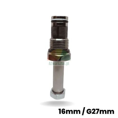 Absenkventil für Magnetspule 16mm / G27mm auf weißem Hintergrund.