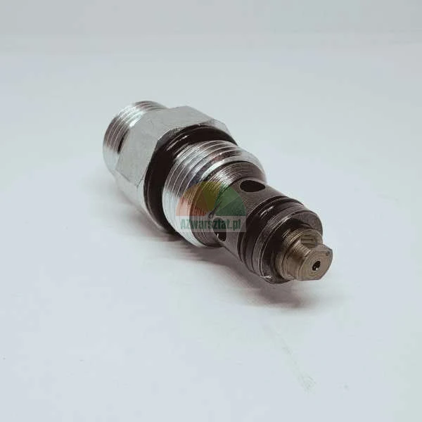 Hydraulisches Einschraubventil mit Metallkörper und O-Ringen auf weißem Hintergrund.