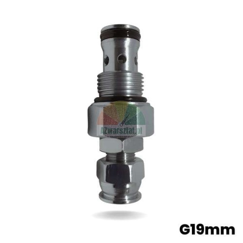 Überdruckventil/Überströmventil G19mm, silbernes Metallventil für Hydraulik.