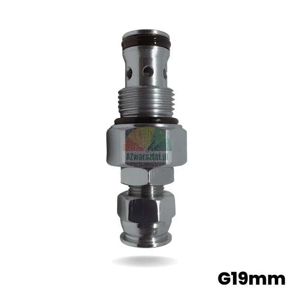 Überdruckventil/Überströmventil G19mm, silbernes Metallventil für Hydraulik.