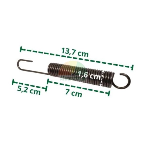 Metall-Zugfeder 7cm mit Abmessungen