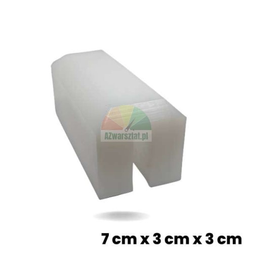 Weißes Gleitstück für Hebebühne 7cm x 3cm x 3cm aus langlebigem Kunststoff