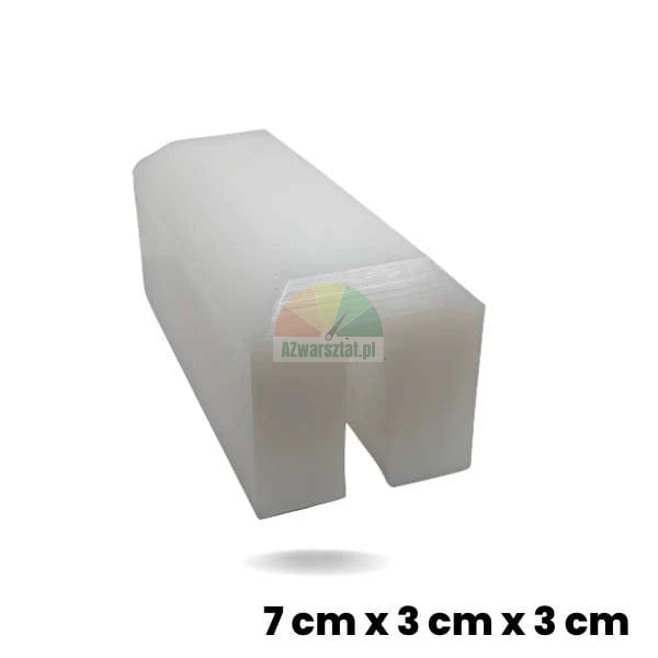 Weißes Gleitstück für Hebebühne 7cm x 3cm x 3cm aus langlebigem Kunststoff