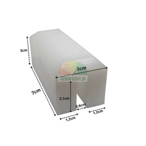 Weißer Gleitblock für Hebebühne 7cm x 3cm x 3cm