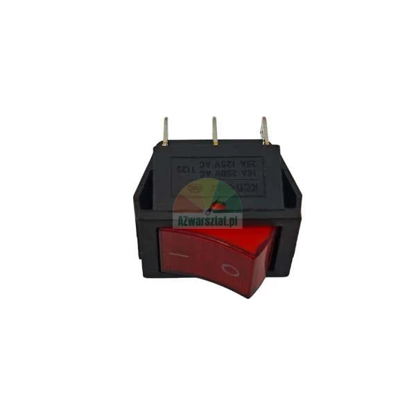 Roter beleuchteter Wippschalter mit 3 Pins, 16A 250V AC.