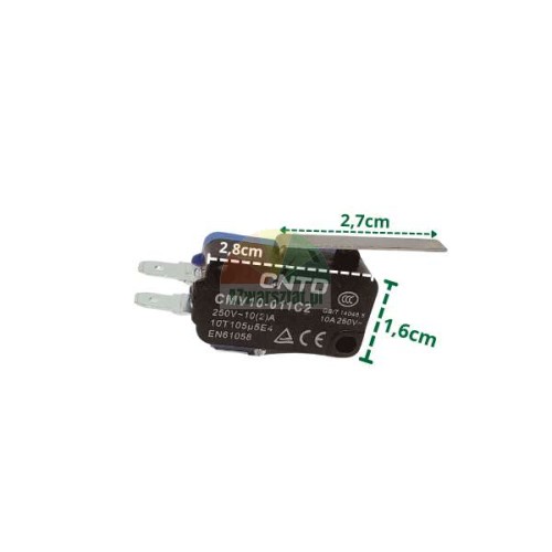 Mikroschalter CMV10 mit Abmessungen