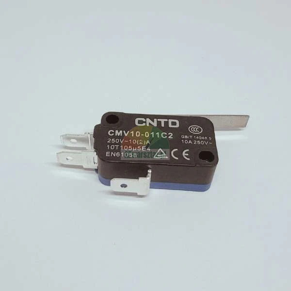 CNTD CMV10-011C2 Mikroschalter mit Hebel und Anschlüssen, 10A 250V.