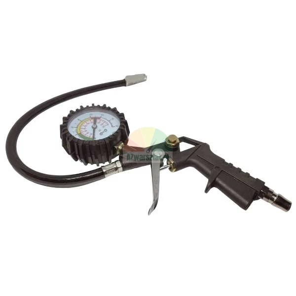 Reifenfüller mit Manometer und flexiblem Schlauch