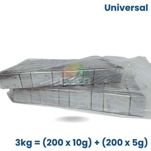 Universal Klebegewichte FE 3kg (200 Stück x 5g + 200 Stück x 10g) zum Auswuchten von Rädern