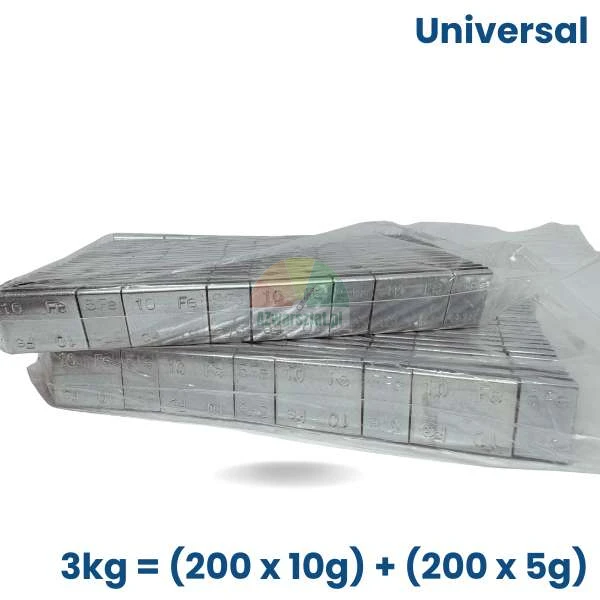 Universal Klebegewichte FE 3kg (200 Stück x 5g + 200 Stück x 10g) zum Auswuchten von Rädern