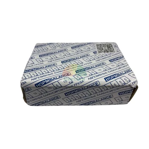 Verpackung mit Klebegewichten zum Auswuchten von Rädern der Marke NORM BALANCE, mit 5g und 10g Fe Kennzeichnung.
