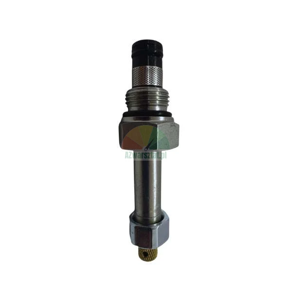 Industrieller Metallsensor oder Ventilkomponente mit Gewinde und Sechskantmutter