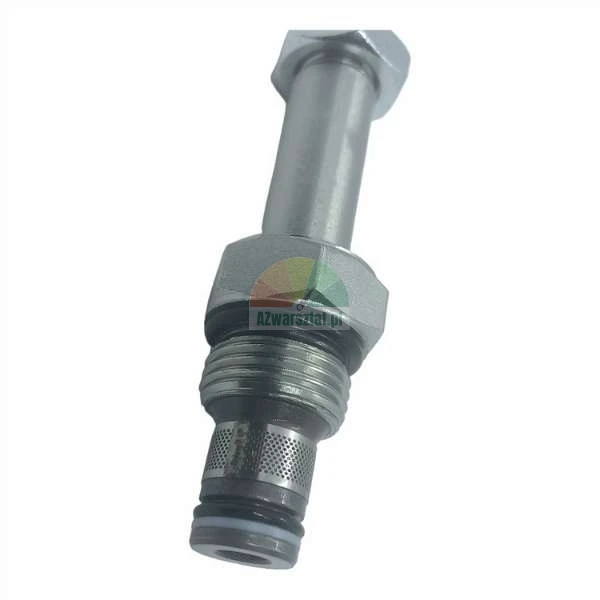 Hydraulisches Patronenventil aus Metall mit Filtersieb und O-Ring-Dichtungen.