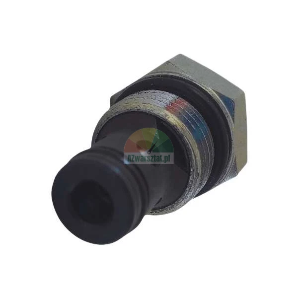 Hydraulisches Einschraubventil aus Metall mit schwarzen O-Ringen und Gewinde