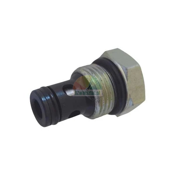 Hydraulisches Einschraubventil mit schwarzen O-Ringen und Sechskantkopf.