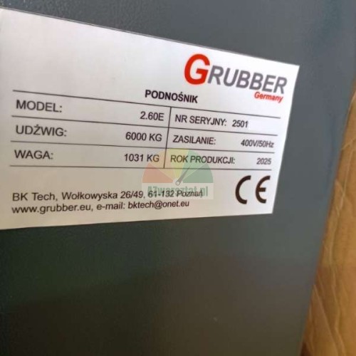 Stahlseil für Hebebühne Grubber 2.60E