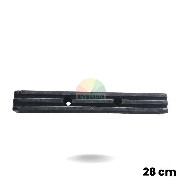 Schwarzer Gummischutz für 2-Säulen-Hebebühne, 28 cm lang mit Montagelöchern