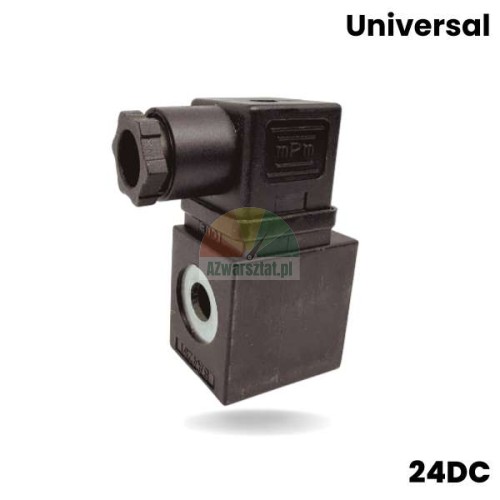 Universal-Hubmagnetspule 24V DC mit Stecker schwarz