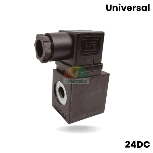 Universal-Hubmagnetspule 24V DC mit Stecker schwarz