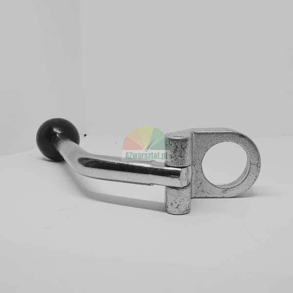 Metall-Bordwandverschluss mit schwarzem Kugelknopf für Anhänger.