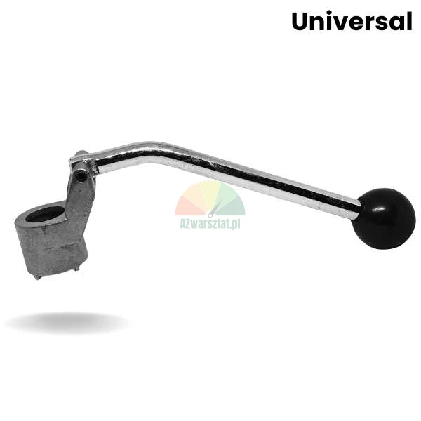Metall-Ablasshebel für Wagenheber Typ B mit schwarzem Knopf, universal.