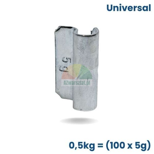 Universal Schlaggewicht 5g für Stahlfelgen, 100 Stück Packung 0,5kg
