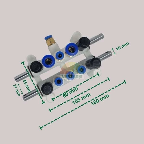 Weißer Ventilblock Luftverteiler Typ D-2 mit Abmessungen