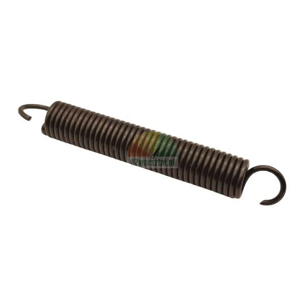Schwarze metallene Zugfeder mit Haken an beiden Enden