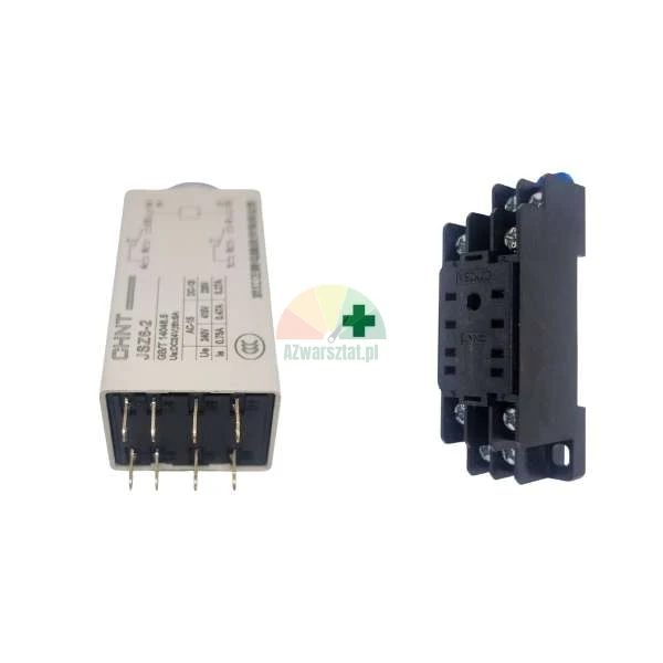 Zeitrelais 8-polig 24V DC 10s mit DIN-Schienen-Sockel