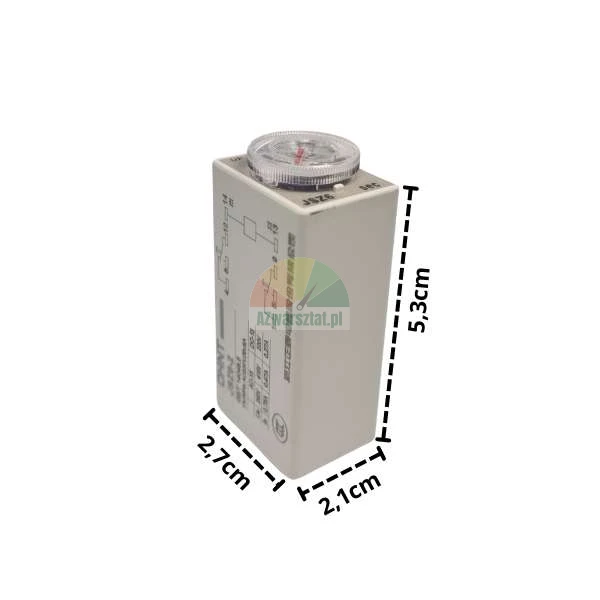 Zeitrelais AC 220V 10s 8-polig mit Abmessungen