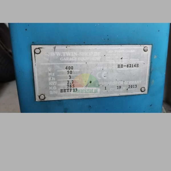 Stahlseil für Twin Busch Hebebühne EE-6214E Typenschild