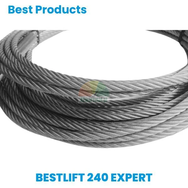 Aufgerolltes Stahlseil für die Hebebühne BEST LIFT 240 EXPERT