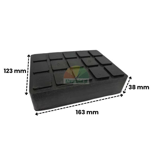 Gummiauflage für Hebebühne 123x163x38mm