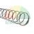 Spiralförmige Metalldruckfeder auf weißem Hintergrund.