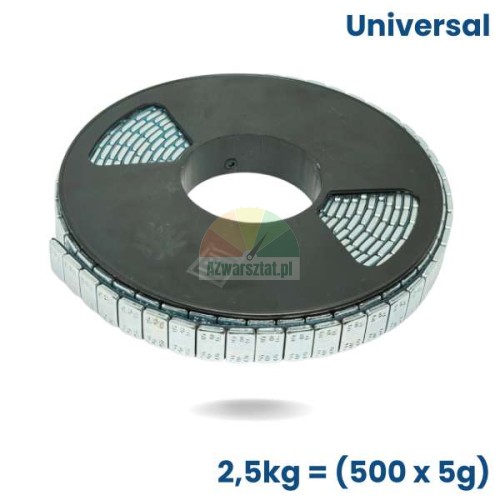 Klebegewichte auf Rolle für Alufelgen 500 x 5g (2,5kg)
