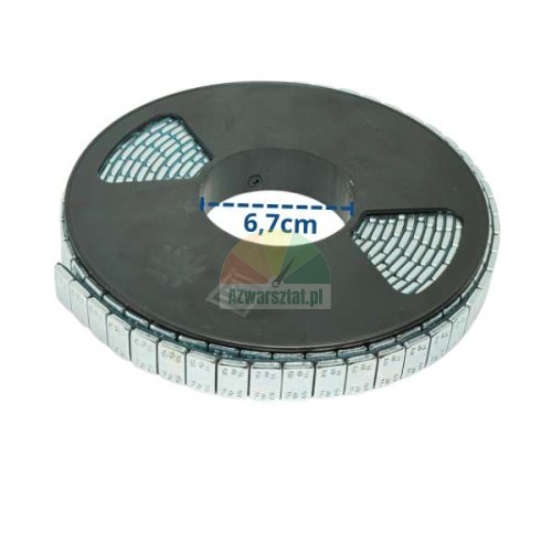 Klebegewichte für Alufelgen auf Rolle 500 x 5g (2,5kg) mit 6,7cm Innendurchmesser