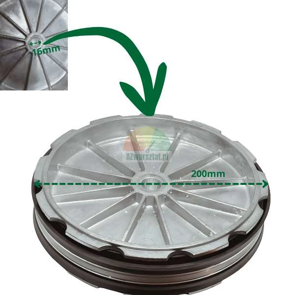 Reifenmontiermaschine Abdrückzylinder-Kolben 200mm / 16mm ohne Gewinde
