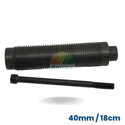 Wuchtmaschinenwelle 40mm Durchmesser und 18cm Länge mit Befestigungsschraube