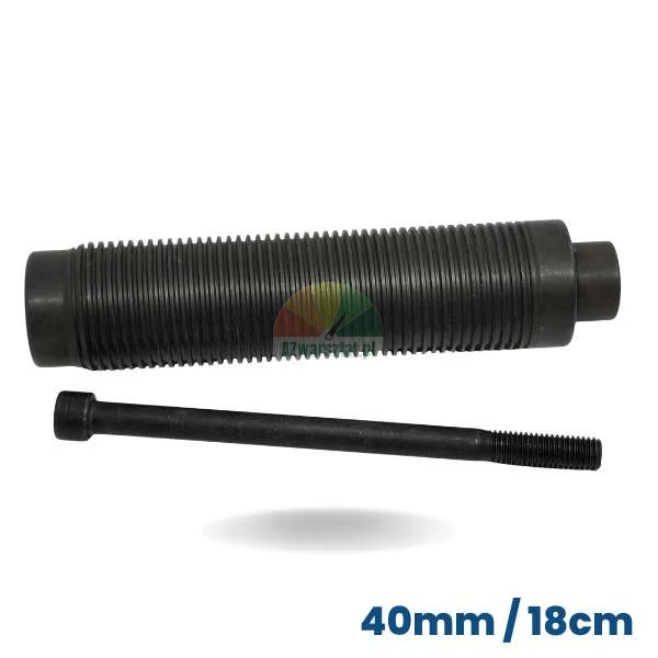 Wuchtmaschinenwelle 40mm Durchmesser und 18cm Länge mit Befestigungsschraube