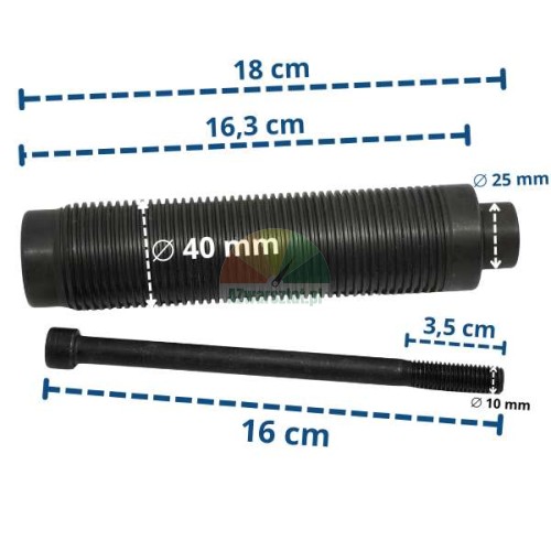 Wuchtmaschinenwelle 40mm (18cm) mit Befestigungsschraube