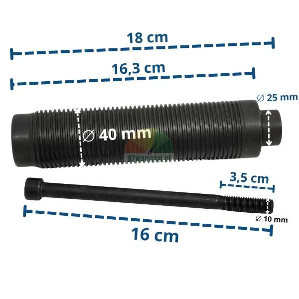 Wuchtmaschinenwelle 40mm (18cm) mit Befestigungsschraube