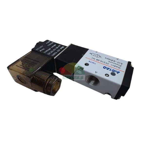 AIGYAD pneumatisches Magnetventil Modell 3V210-08-NC, DC 24V, 3/2-Wege stromlos geschlossen.