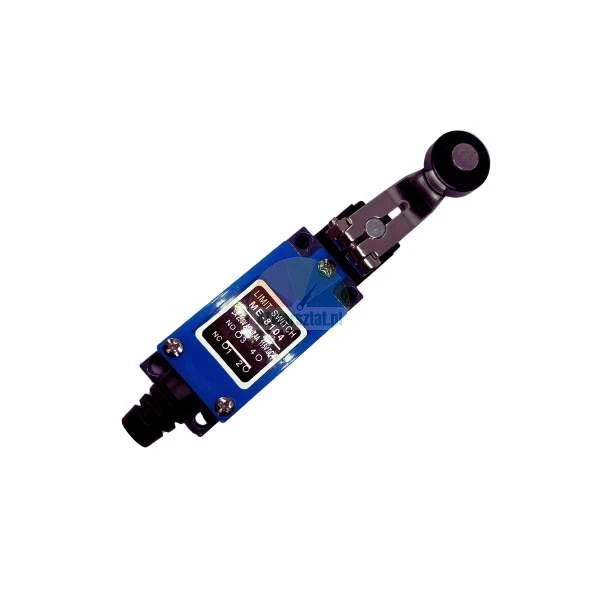 Blauer ME-8104 Rollenhebelschalter für Anwendungen in der industriellen Automatisierung.