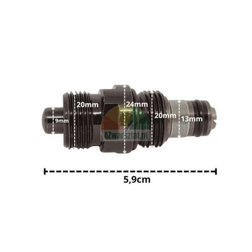 Hydraulisches Überlastsicherheitsventil G20mm mit Abmessungen