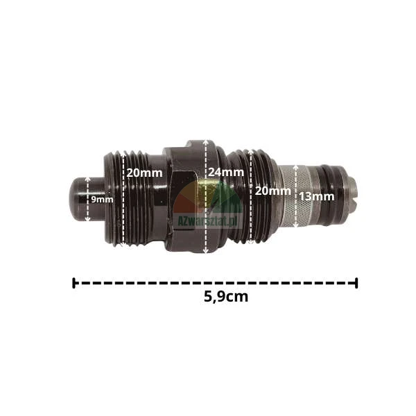 Hydraulisches Überlastsicherheitsventil G20mm mit Abmessungen