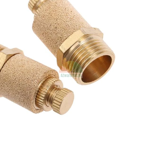 Pneumatischer Schalldämpfer aus Sinterbronze mit Einstellschraube
