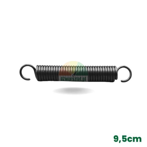 Schwarze Zugfeder für Reifenmontiermaschine 9,5 cm lang mit Haken an beiden Enden